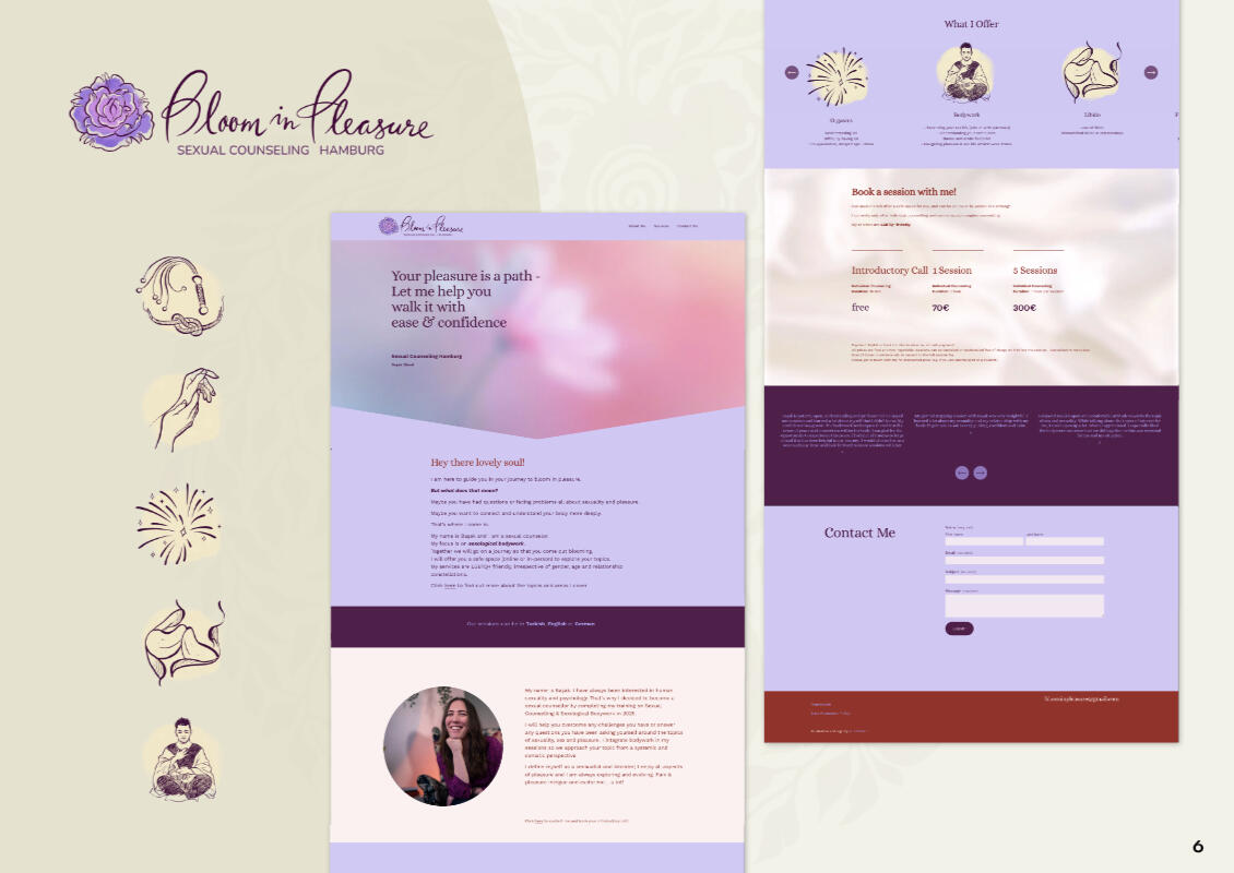 Bloom in pleasure | Logo & Webinterface